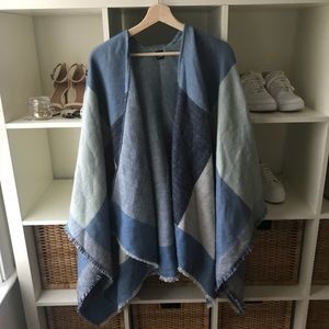 Echo blue patched kimono